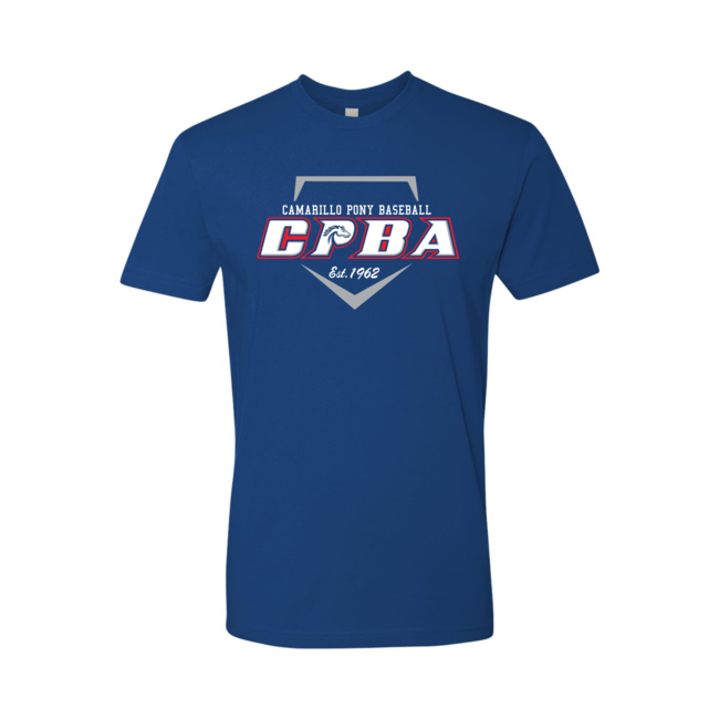 Camarillo Pony Baseball Cotton Short Sleeve Crew - CPBA Logo