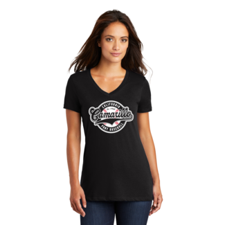 Next Level Camarillo Pony Baseball Womens V-neck Tee