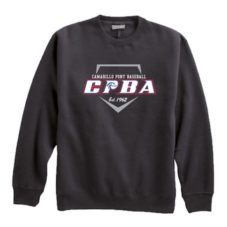 Pennant Sportwear Camarillo Pony Baseball Adult Black Crew Sweatshirt