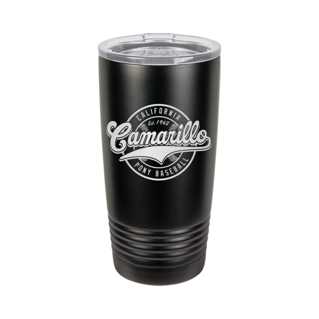 Camarillo Pony Baseball Laser Engraved Ringneck Vacuum Insulated Tumbler w/Clear Lid