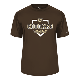 Badger Kennedy Softball Performance Shirt with Plate Logo