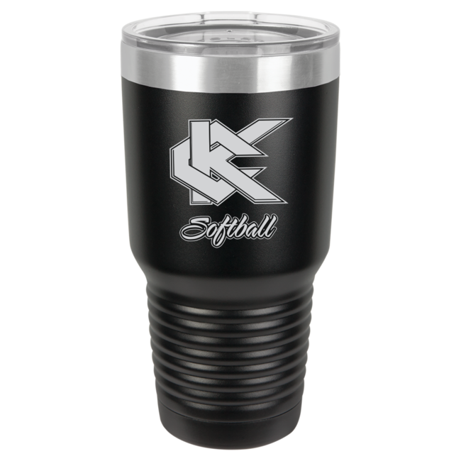 Kennedy Softball Laser Engraved Ringneck Vacuum Insulated Tumbler w/Clear Lid