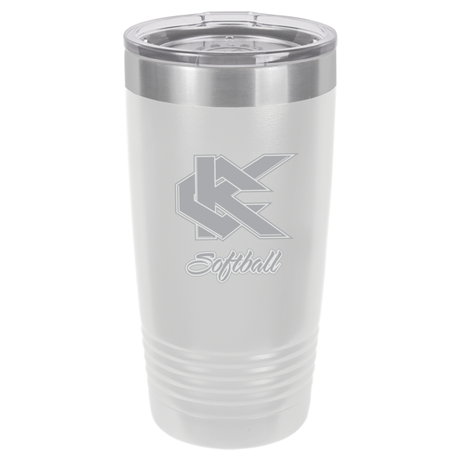 Kennedy Softball Laser Engraved Ringneck Vacuum Insulated Tumbler w/Clear Lid