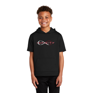 Sport Tek Infinity Baseball Fleece Youth Short Sleeve Hoodie