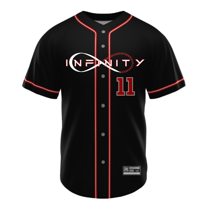Infinity Baseball Custom Sublimated Black Jersey