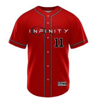 Richardson Cap Infinity Baseball Custom Sublimated Red Full Button Jersey
