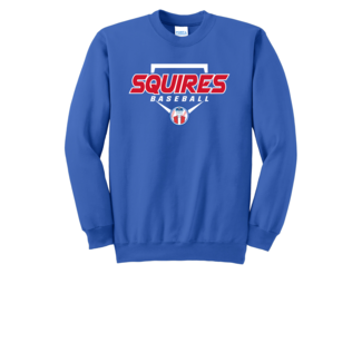 Port & Company Squires Baseball Essential Fleece Crewneck Sweatshirt