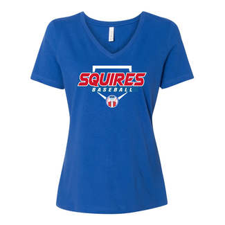Squires Baseball Ladies Relaxed V-Neck Tee - 6405