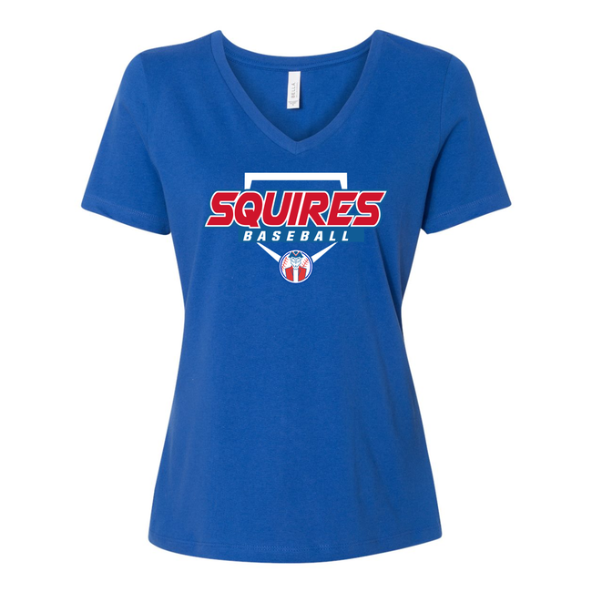 Squires Baseball Ladies Relaxed V-Neck Tee - 6405