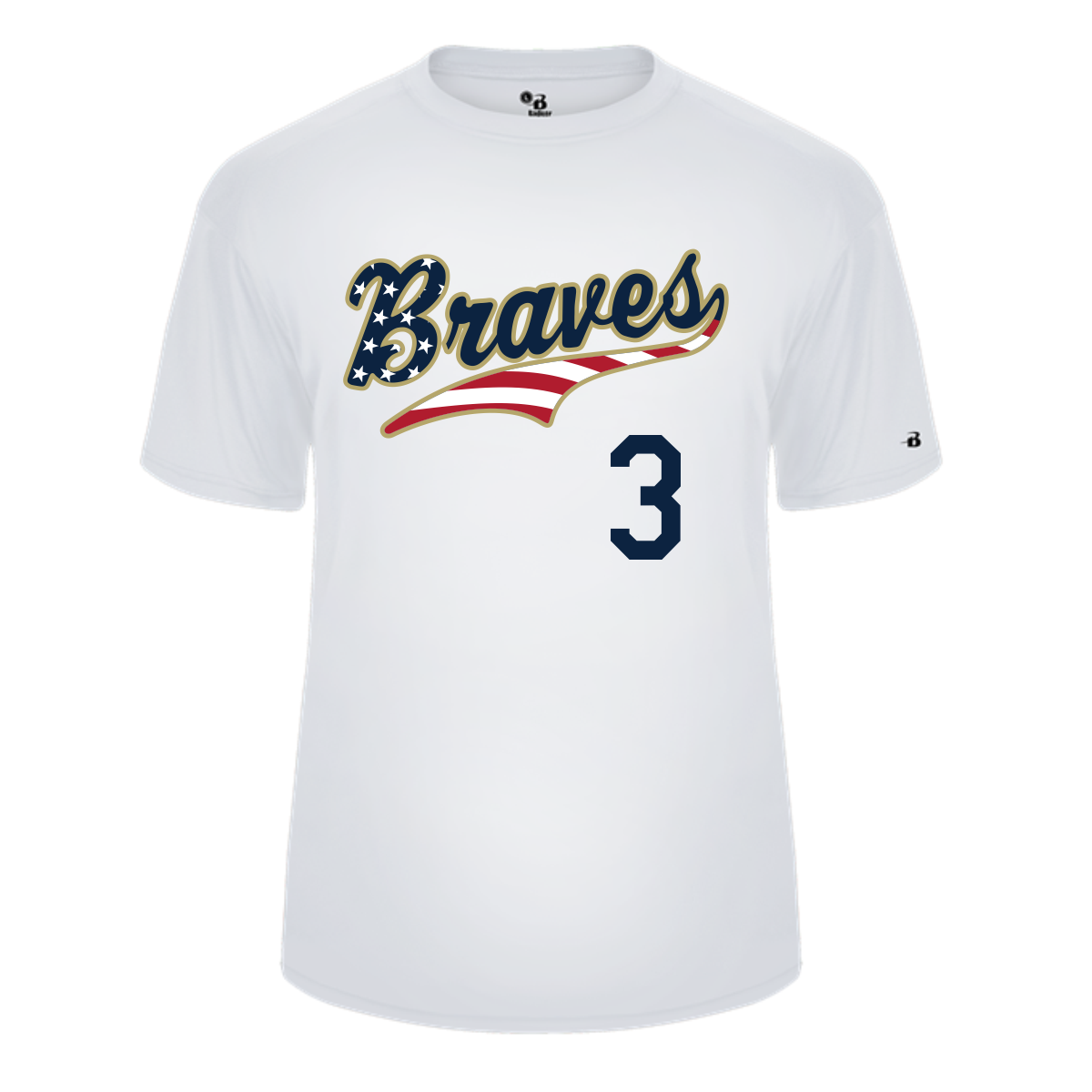 Badger Braves Baseball White USA Player Jersey