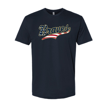 Braves Baseball Academy Stars and Stripes Window Decal - Bagger Sports