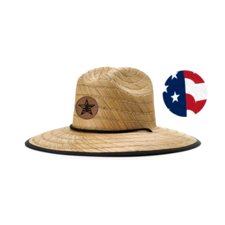 Richardson Cap Braves Baseball Laser Patch Lined Waterman Straw Hat