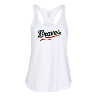 Boxercraft Braves Baseball Women's USA Women's Essential Racerback Tank Top