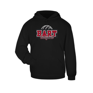 Badger Hart Girl's Volleyball Cotton Hoodie - Screen Print Logo