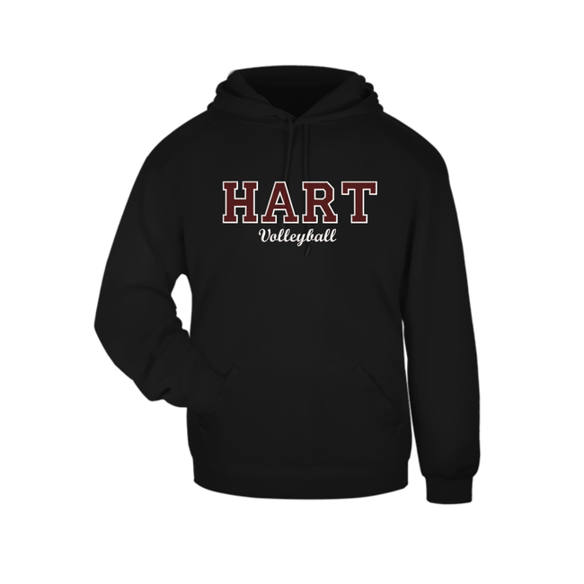 Hart Girl's Volleyball Cotton Hoodie - Embroidered Logo