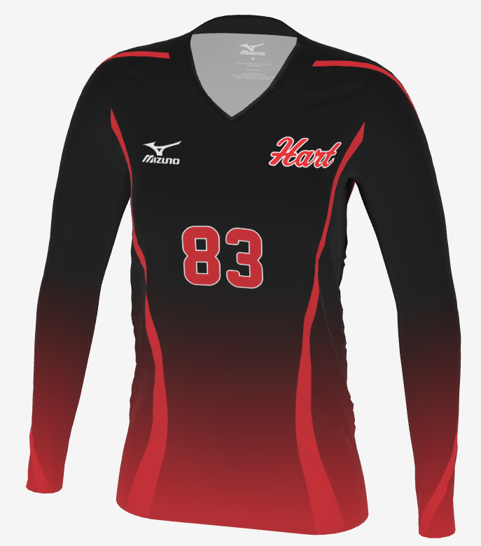 Mizuno Custom Sublimated Long Sleeve Volleyball Jersey