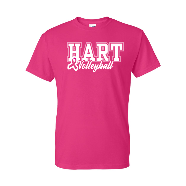 Hart Girl's Volleyball Breast Cancer Tshirt