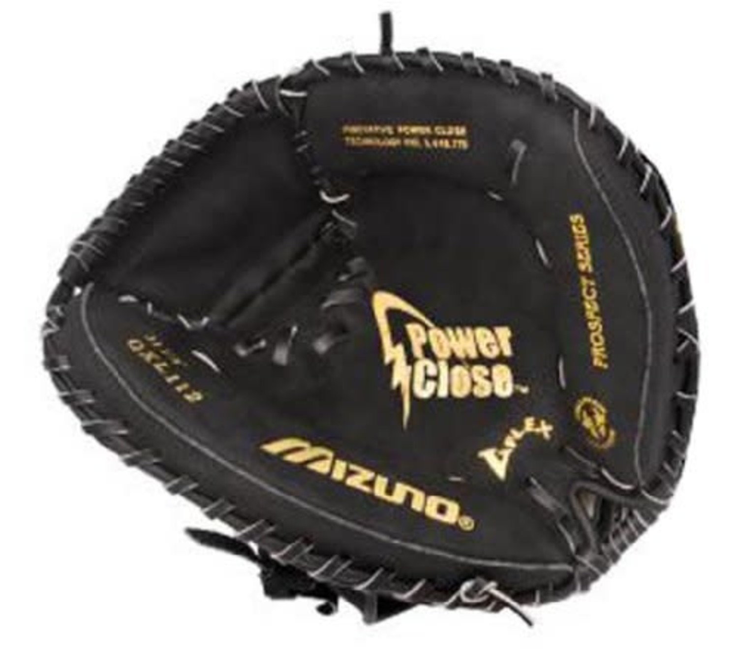 Mizuno Prospect Series Youth Baseball Catcher's Mitt, Black, 31.5