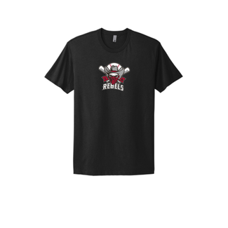 Next Level Rebels Baseball Cotton Short Sleeve Tee - Rebel Logo