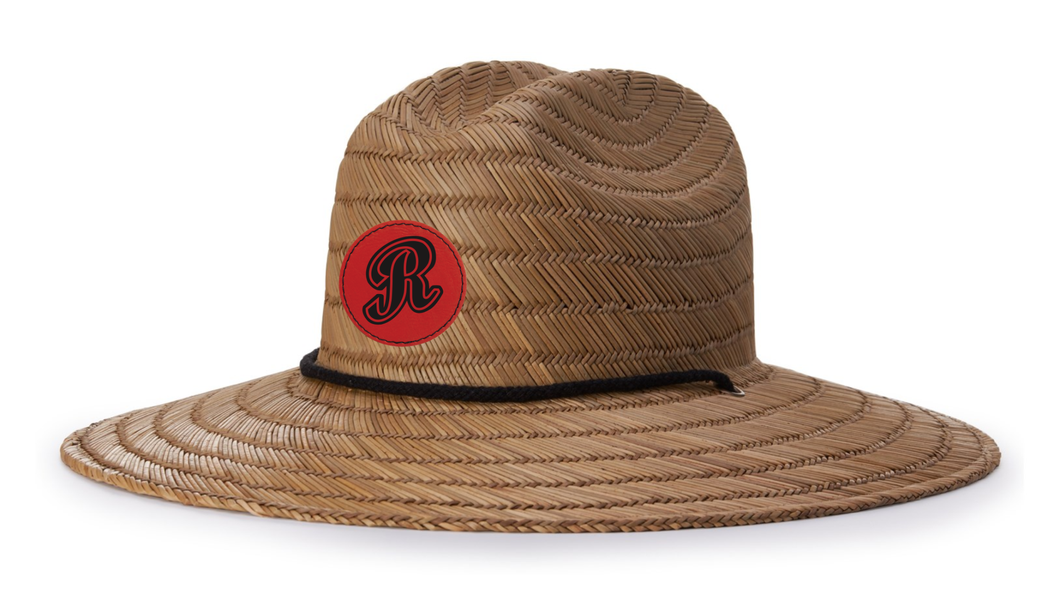 Rebels Baseball Laser Patch Waterman Straw Hat Bagger Sports