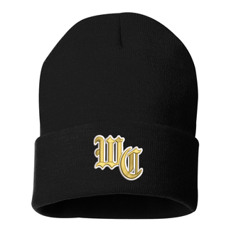 West Coast Baseball Knit Fold Over Beanie with Embroidery