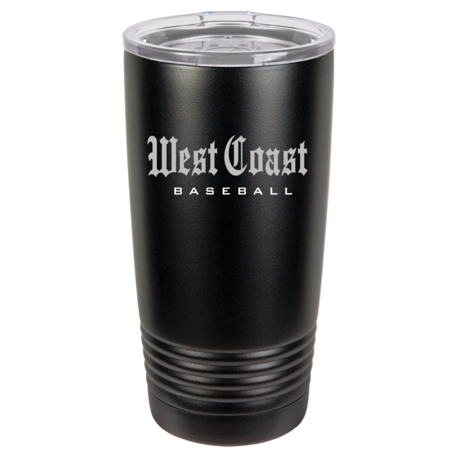 West Coast Baseball Laser Engraved Ringneck Vacuum Insulated Tumbler w/Clear Lid