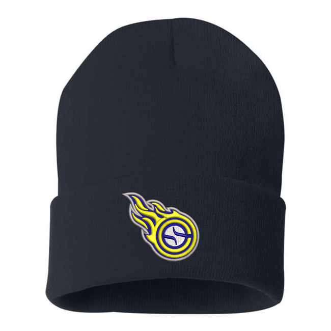 SC Heat Solid Navy Fold over Beanie