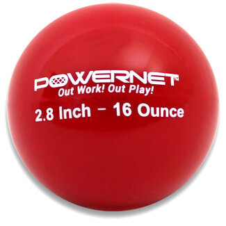 PowerNet PowerNet 2.8" Weighted Training Ball (6 Pack) (16 Oz - Red) - 1004R