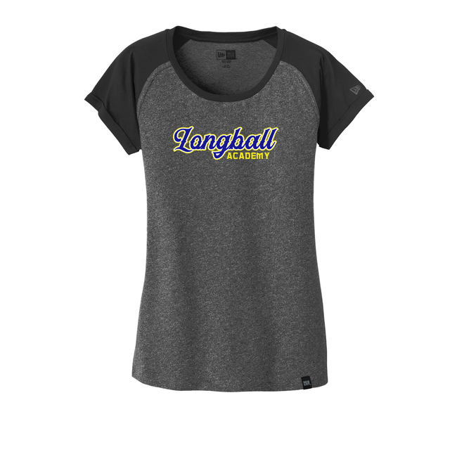 Longball Baseball Academy New Era Ladies Heritage Blend Varsity Tee