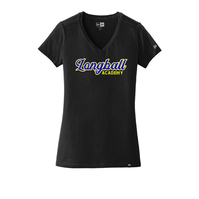 Longball Baseball Academy New Era Ladies Heritage Blend V-Neck Tee