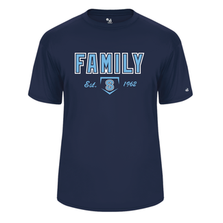 Badger Sylmar Baseball Navy Performance Shirt - "Family"