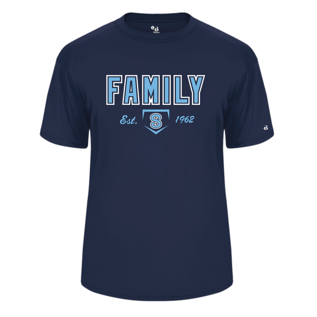 Sylmar Baseball Navy Performance Shirt - "Family"