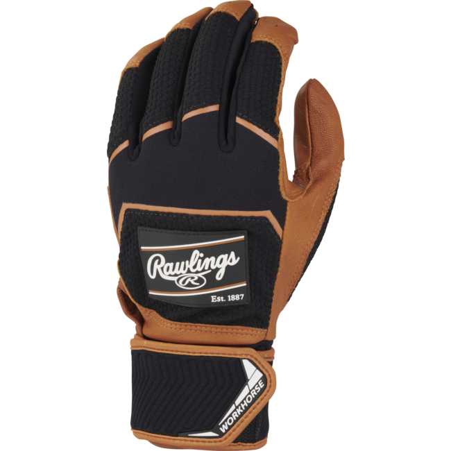 Rawlings Adult Workhorse with Compression Strap Batting Gloves - WHC2BG