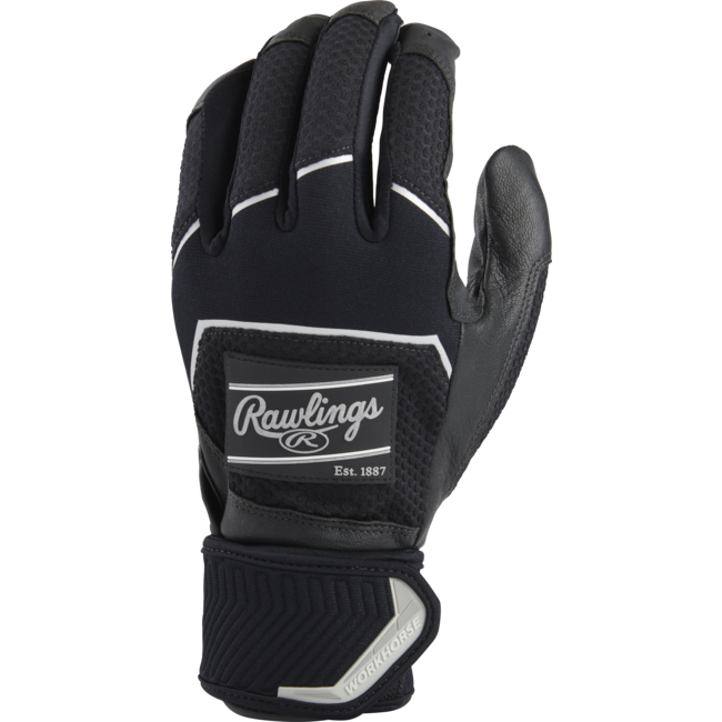 Rawlings Adult Workhorse with Compression Strap Batting Gloves - WHC2BG