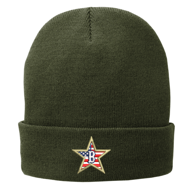 Braves Baseball  Foldover Beanie with Star