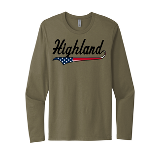 Next Level Highland Baseball Cotton Long Sleeve Tee - USA