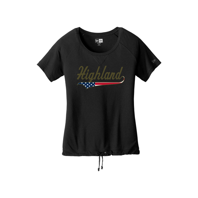 Highland Baseball New Era Ladies Tri-Blend Performance Cinch Tee