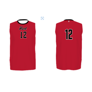 Holloway Hart Volleyball Sublimated Sleeveless Red Jersey