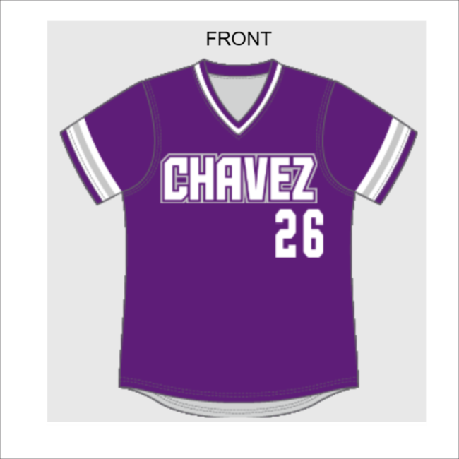 Chavez Softball Custom V-Neck Purple Jersey