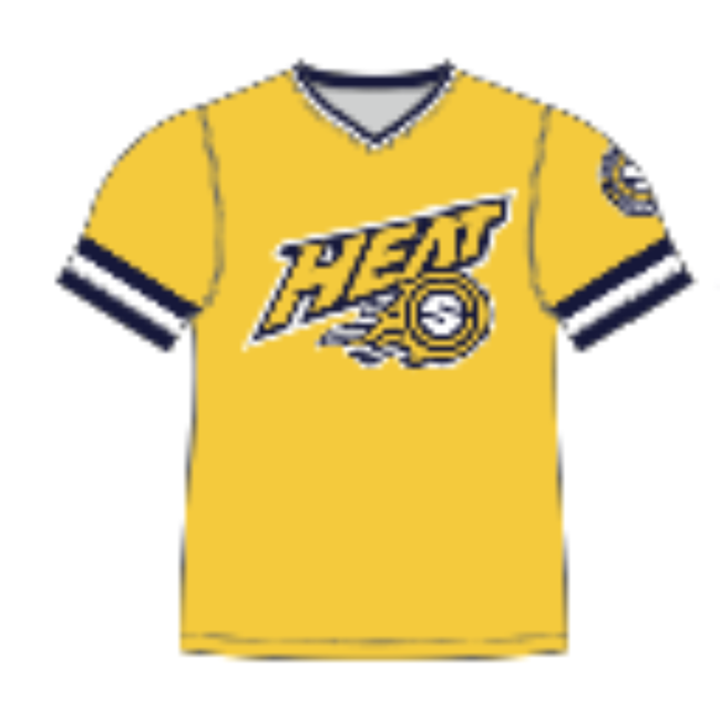 SC Heat Custom Yellow V-Neck Jersey