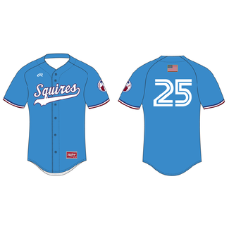 Rawlings Squires Baseball Rawlings Custom Full Button Jersey