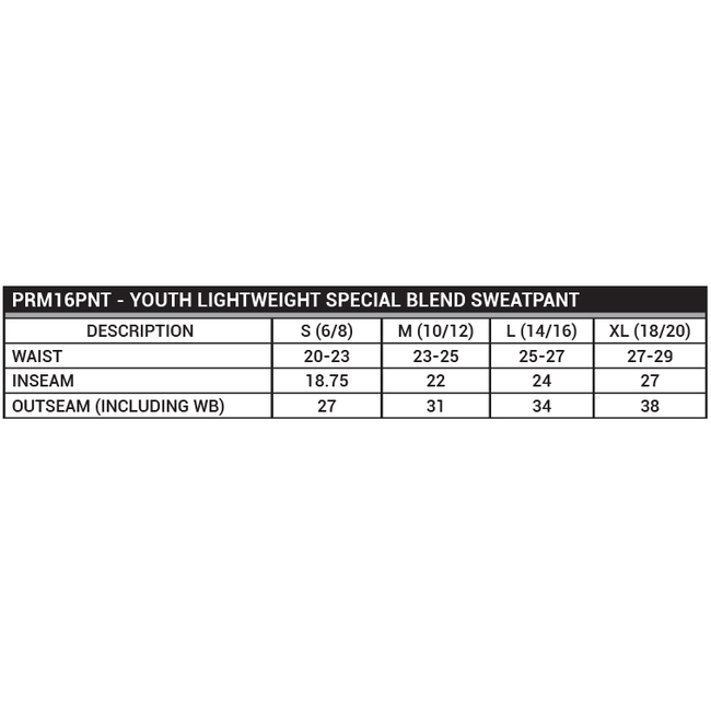 Braves Baseball Lightweight Youth Sweatpant