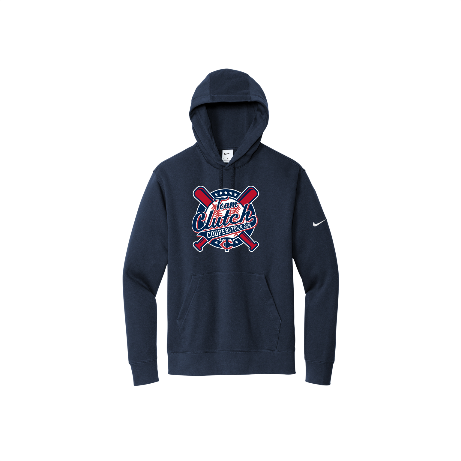 Team Clutch Baseball Nike Fleece Pullover Hoodie Bagger Sports