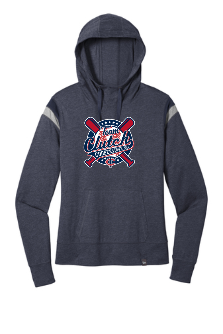 Team Clutch Baseball New Era Ladies Heritage Blend Varsity Hoodie