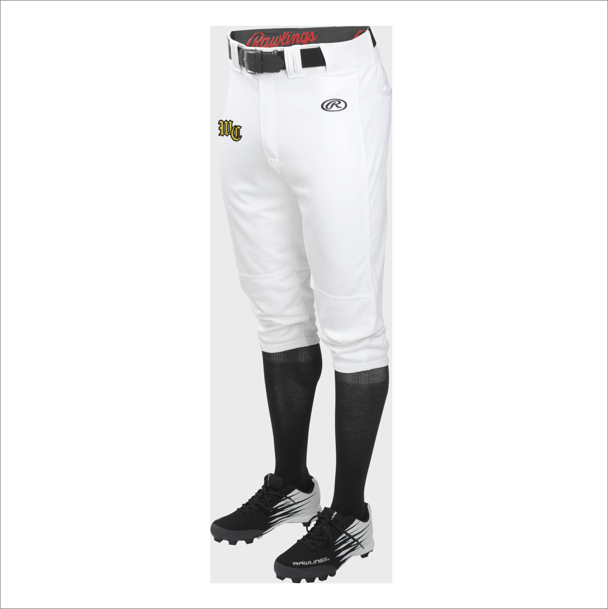 Pantalon De Baseball Rawlings Launch Knicker - Garçon/Jeune - Taille XL - Blanc/Noir - Neuf