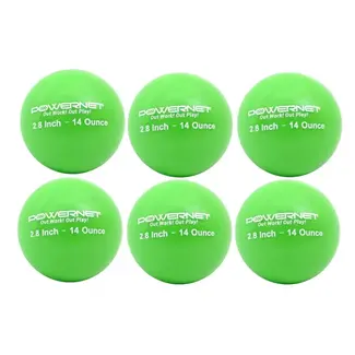 PowerNet PowerNet 2.8" Weighted Training Ball (6 pack) (14 Oz - Green)