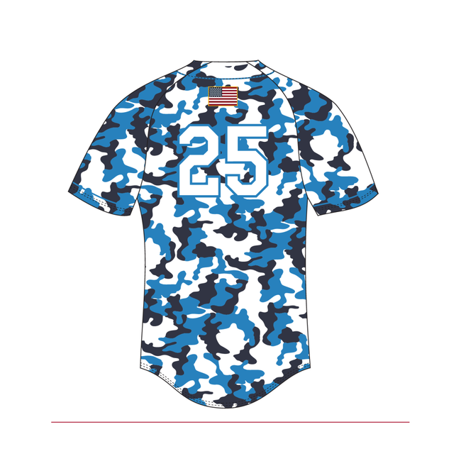 JAXX Baseball Rawlings Custom Camo Full Button Jersey