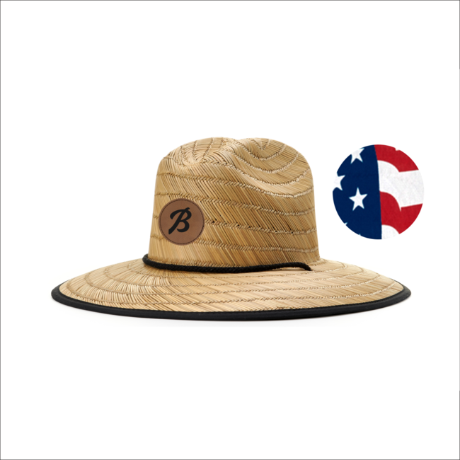 Burroughs Baseball Laser Patch Waterman Straw Hat