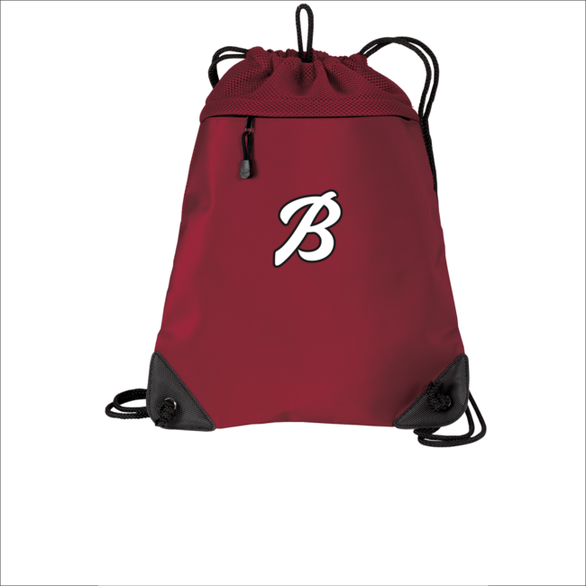 Burroughs Baseball Cinch Pack with Mesh Trim