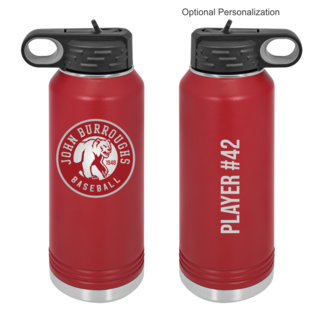 Polar Camel Burroughs Baseball Laser Engraved Water Bottle
